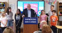Featured image for “W.Va. Gov. Morrisey Signs Education Funding Reform Bill at Parkersburg School”